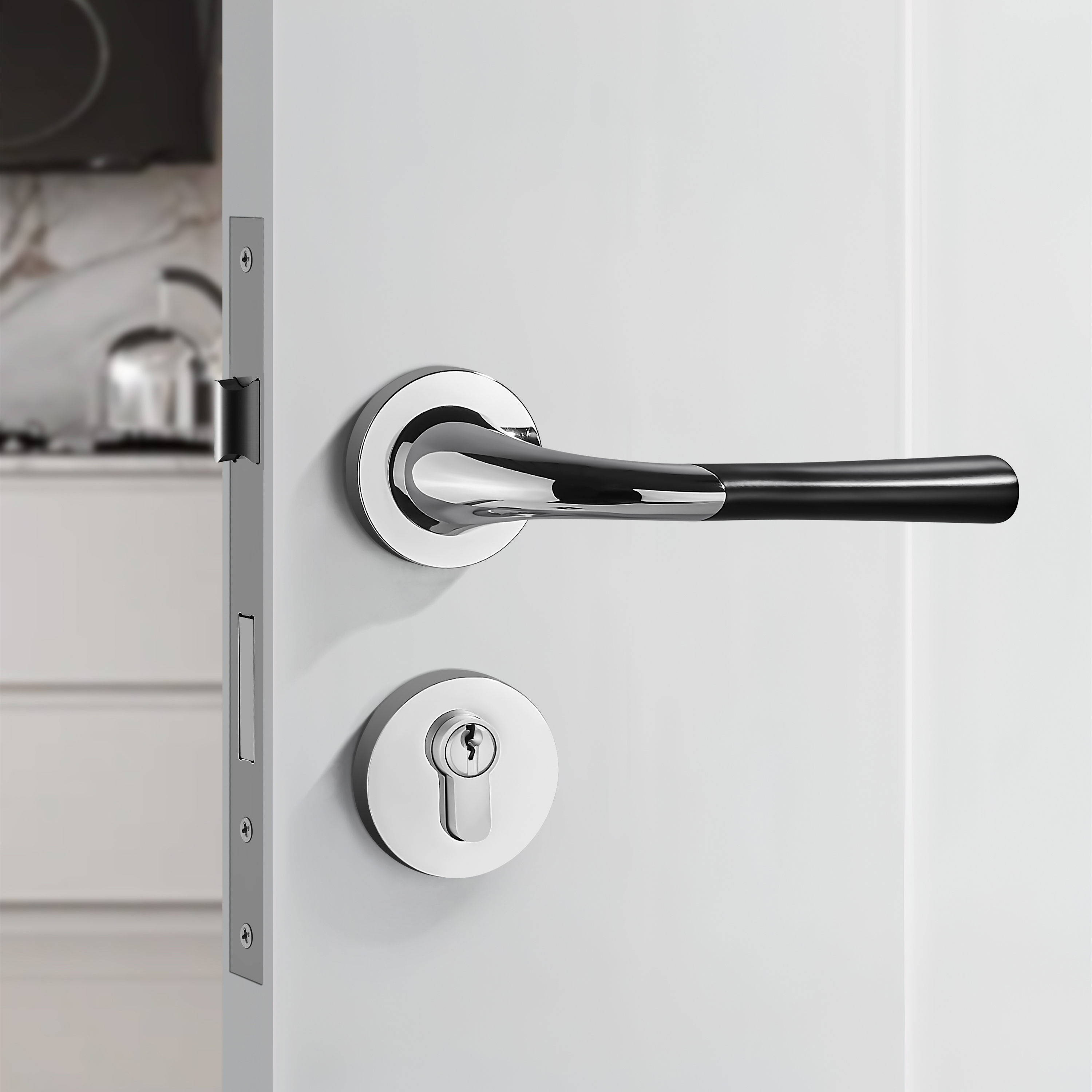 Modern Bedroom Simple Design Door Lever Handle